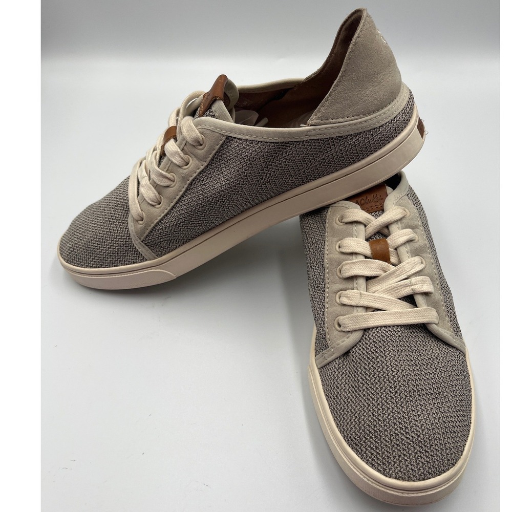 OluKai Pehuea Li Women's Size‎ 9 Tapa/ Beige Casual Lace Up Comfort Sneakers